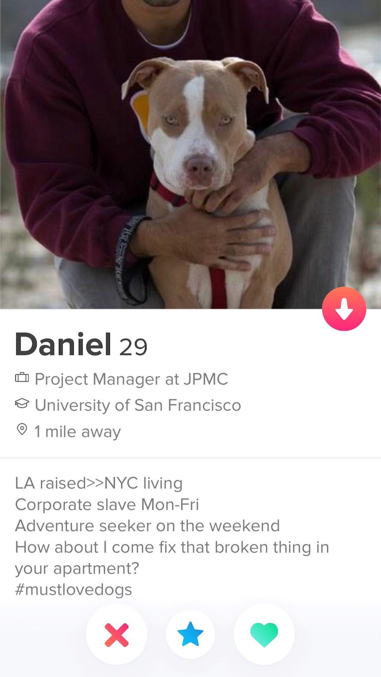 tinder profile example for men